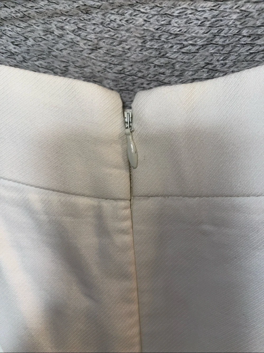 J. Crew White The Pencil Skirt - Double Serge Cotton Size 10